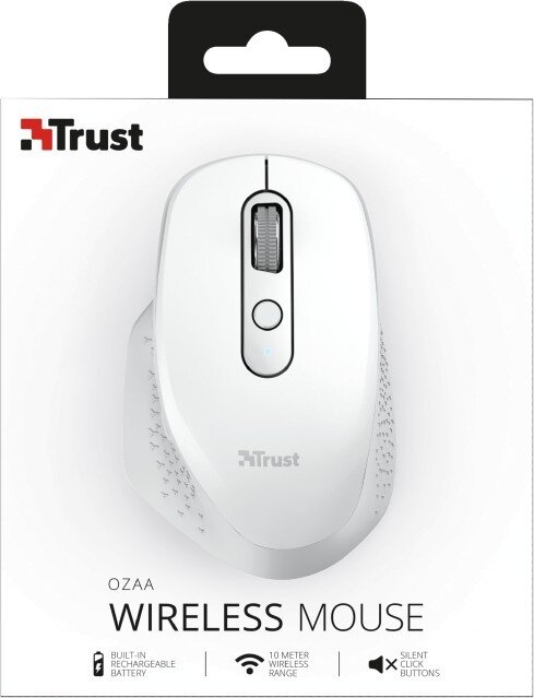 MOUSE USB OPTICAL WRL/OZAA WHITE 24035 TRUST kaina ir informacija | Pelės | pigu.lt