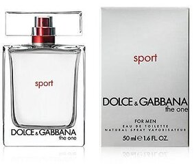 Dolce & Gabbana The One Sport EDT для мужчин 50 мл цена и информация | Мужские духи | pigu.lt