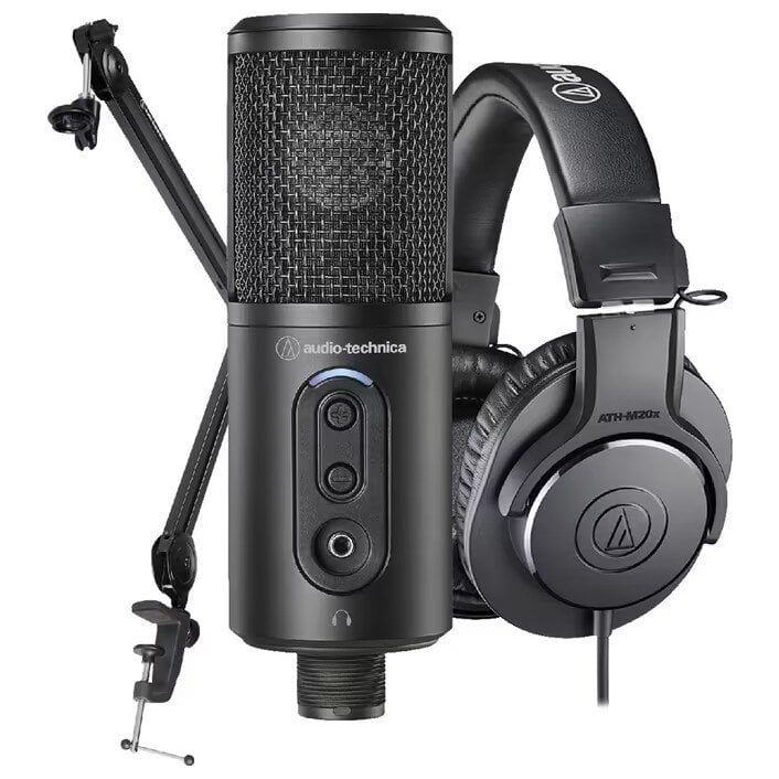 Audio Technica ATR2500x-USB + ATH-M20x + Boom Arm kaina ir informacija | Ausinės | pigu.lt