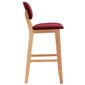 Baro taburetės vidaXL, 2vnt., raudonos kaina ir informacija | Virtuvės ir valgomojo kėdės | pigu.lt