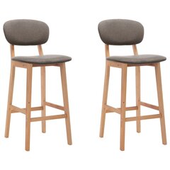 Барные стулья, 2 шт., коричневые цена и информация | Стулья для кухни и столовой | pigu.lt