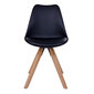 Valgomojo kėdžių komplektas Bergen, 2 vnt., juoda kaina ir informacija | Virtuvės ir valgomojo kėdės | pigu.lt