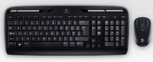 Беспроводная клавиатура и мышь Logitech Combo MK330, Черная цена и информация | Клавиатуры | pigu.lt