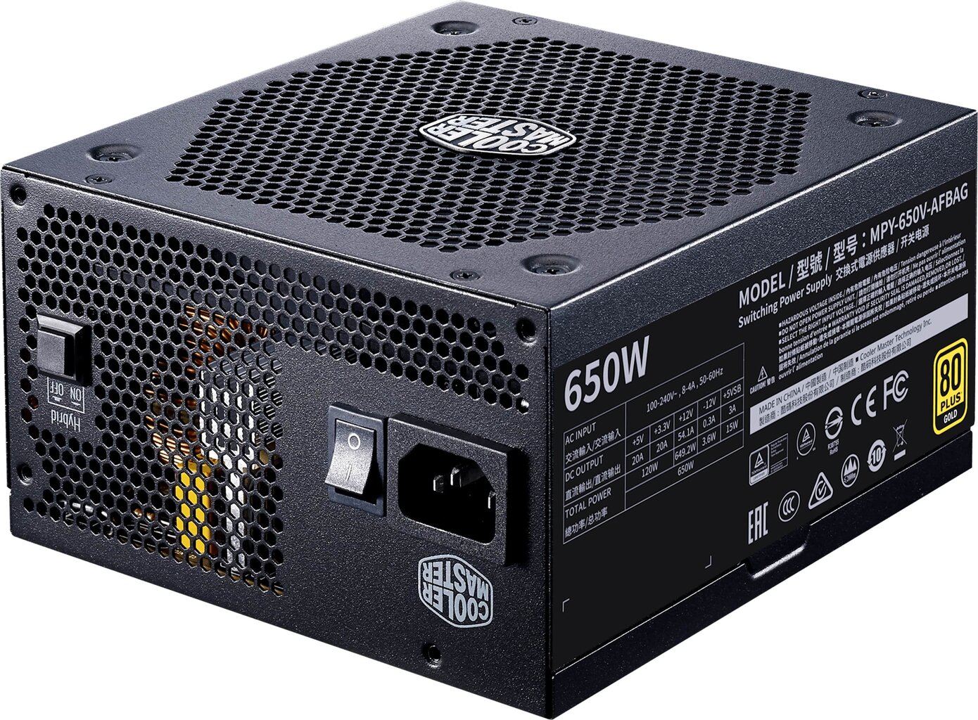 Cooler Master V650 Gold - V2 цена и информация | Maitinimo šaltiniai (PSU) | pigu.lt