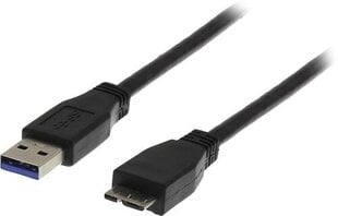 Deltaco, USB-A/Micro USB-B, 1 m kaina ir informacija | Kabeliai ir laidai | pigu.lt