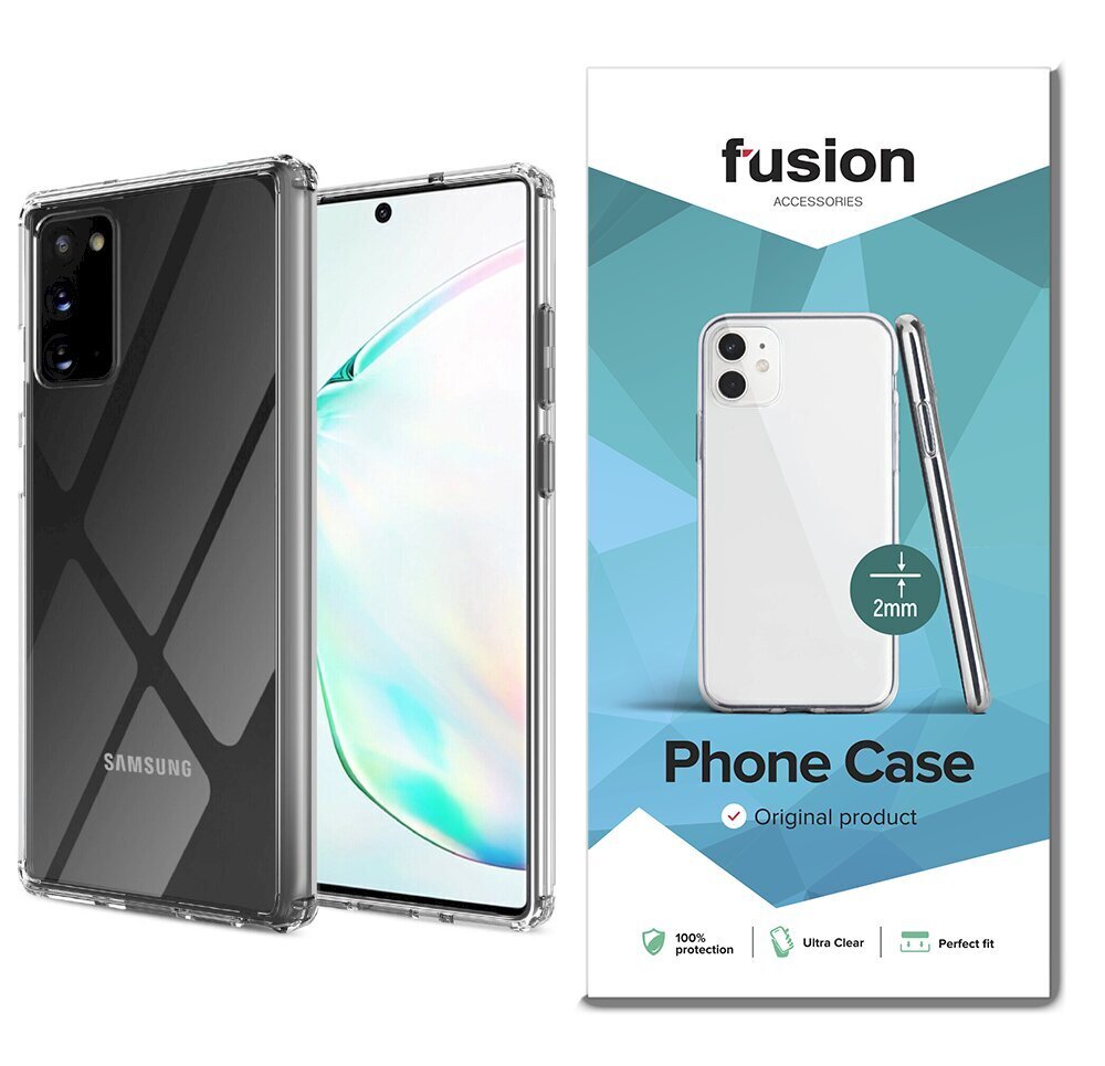 Dėklas Fusion Ultra Clear skirtas Samsung N980 / N981 Galaxy Note 20 / Note 20 5G, skaidri kaina ir informacija | Telefono dėklai | pigu.lt