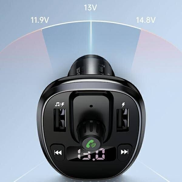 Belaidis FM moduliatorius/dvigubas USB 3.4A automobilinis įkroviklis, juodas kaina ir informacija | FM moduliatoriai | pigu.lt