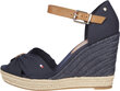 Epadrilės moterims Tommy Hilfiger Basic Open Toe High Wedge, mėlynos kaina ir informacija | Basutės moterims | pigu.lt