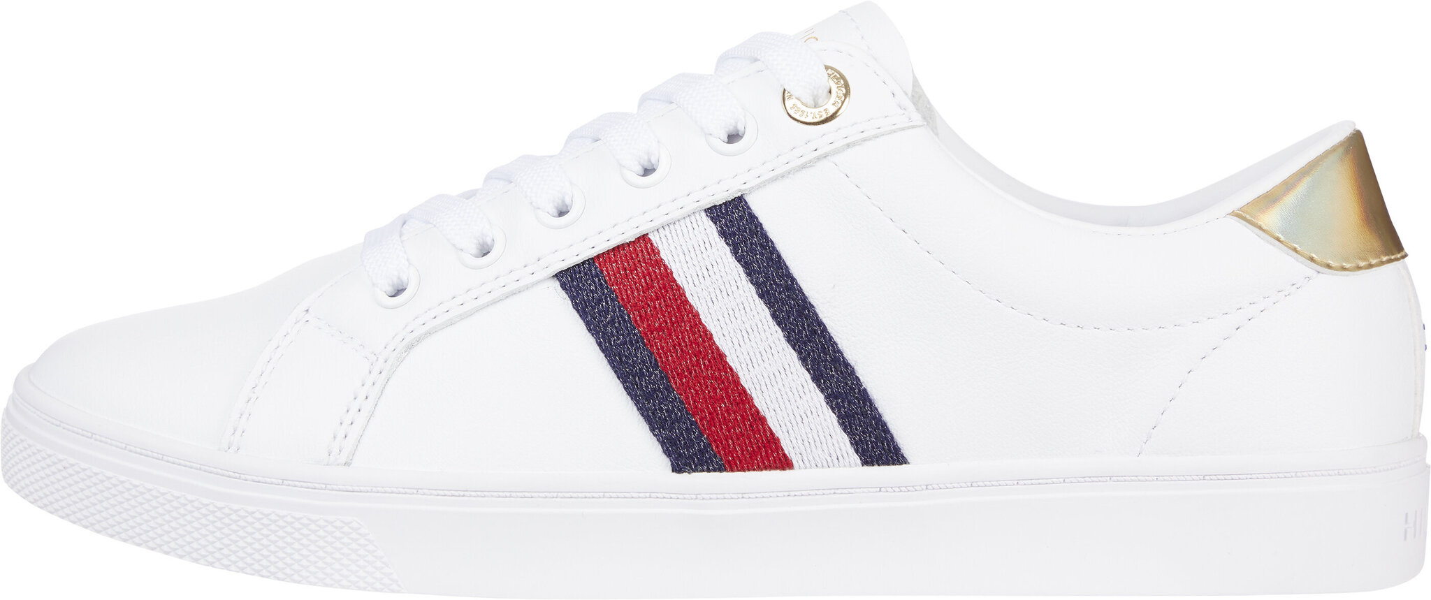 Laisvalaikio batai Tommy Hilfiger TH Corporate Cupsole Sneaker, balti kaina ir informacija | Sportiniai bateliai, kedai moterims | pigu.lt