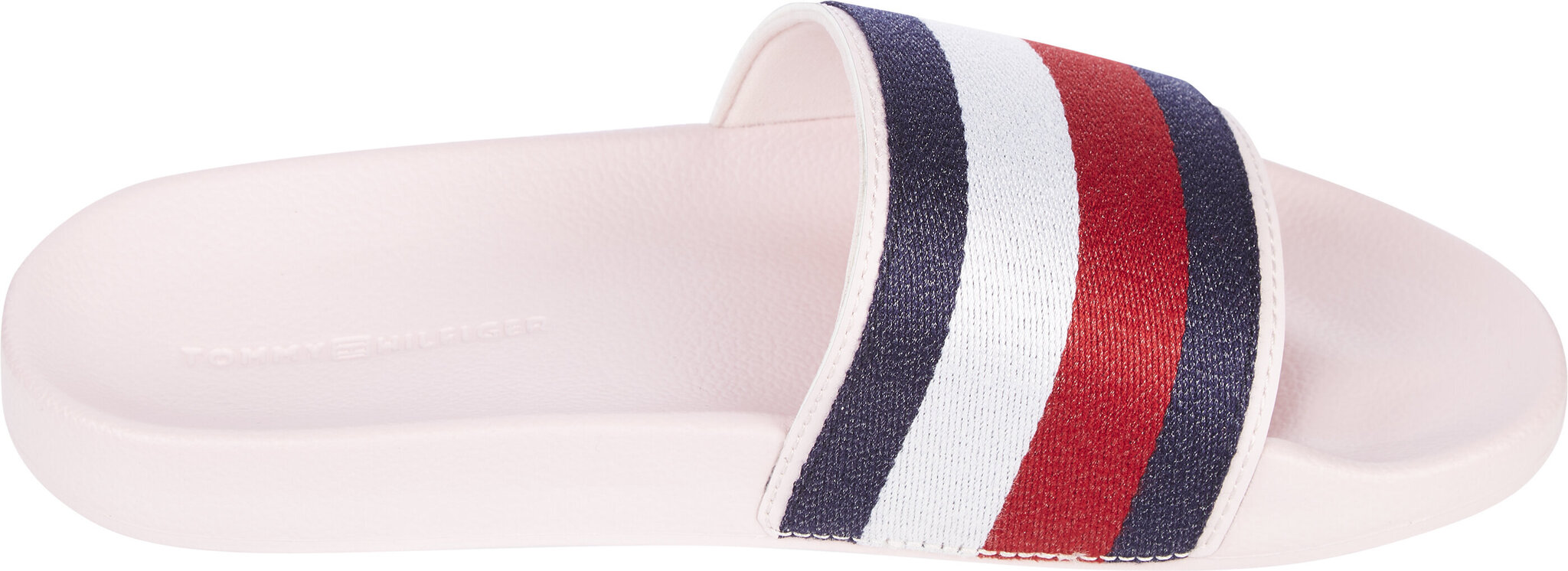 Šlepetės moterims Tommy Hilfiger Comfort Stipy Footbed Beach Sandal, mėlynos kaina ir informacija | Šlepetės moterims | pigu.lt