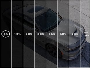 Auto langų tamsinimo plėvelė 90%, plotis 50 cm kaina ir informacija | Auto plėvelės langams pagal spec. užsakymą | pigu.lt