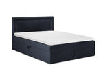 Кровать Mazzini Beds Yucca 200x200cm, темно-синяя