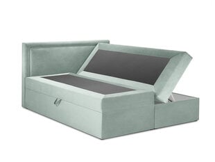 Кровать Mazzini Beds Yucca 200x200 см, светло-зеленая цена и информация | Кровати | pigu.lt