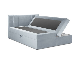 Кровать Mazzini Beds Afra 200x200 см, светло-синяя цена и информация | Кровати | pigu.lt