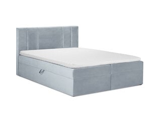 Кровать Mazzini Beds Afra 200x200 см, светло-синяя цена и информация | Кровати | pigu.lt
