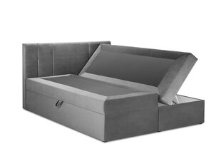 Кровать Mazzini Beds Afra 200x200 см, серая цена и информация | Кровати | pigu.lt