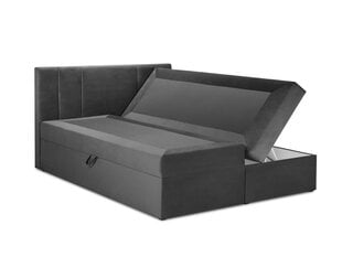 Кровать Mazzini Beds Afra 200x200 см, темно-серая цена и информация | Кровати | pigu.lt