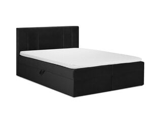 Кровать Mazzini Beds Afra 200x200 см, черная цена и информация | Кровати | pigu.lt