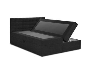 Кровать Mazzini Beds Jade 200x200 см, черная цена и информация | Кровати | pigu.lt