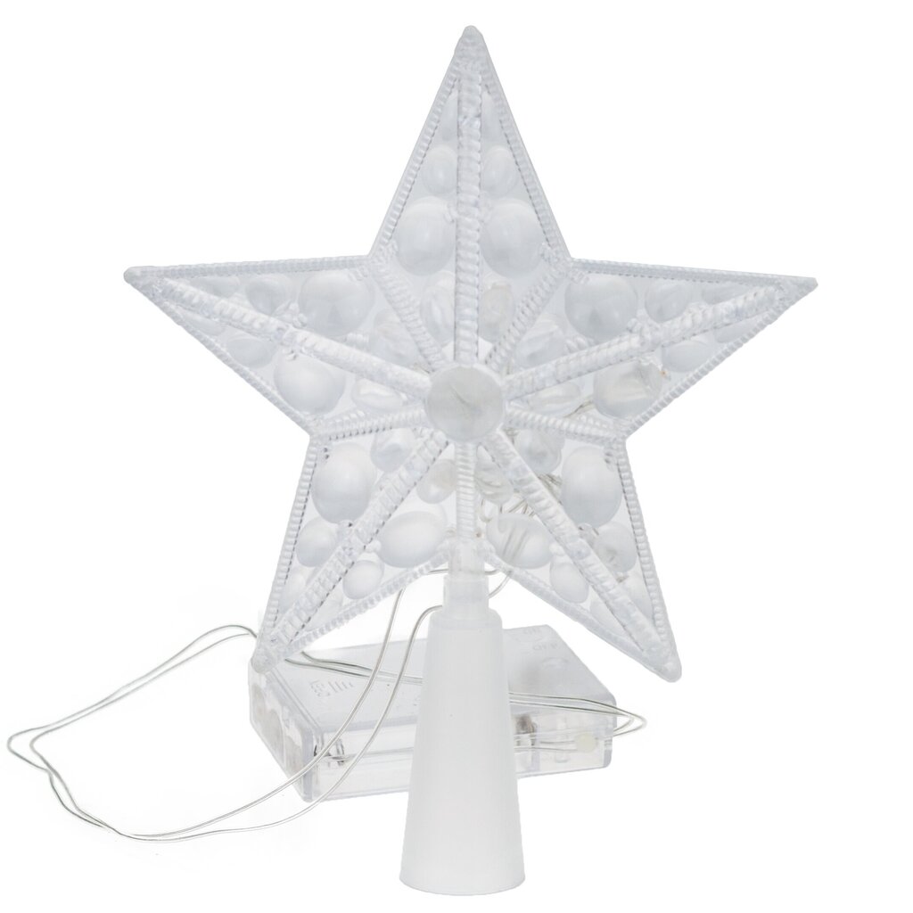 Kalėdų eglutės LED viršūnė, šaltai balta kaina ir informacija | Eglutės žaisliukai, viršūnės | pigu.lt