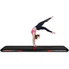 Надувной матрас-коврик для гимнастики Gymstick Air Track, чёрный цена и информация | Коврики для йоги, фитнеса | pigu.lt