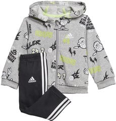 Adidas Cпортивные костюмы I Grap Fz Hd Ft1 Grey Black цена и информация | Комплекты для мальчиков | pigu.lt