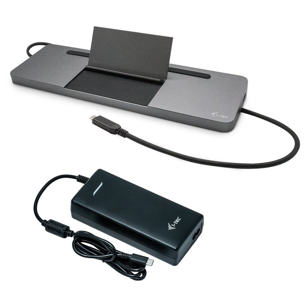 I-TEC USB-C Metal Dock + įkroviklis 112W цена и информация | Kompiuterių aušinimo ir kiti priedai | pigu.lt