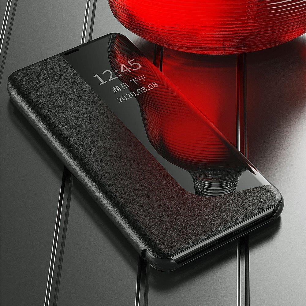 Hurtel Eco Leather View Case skirtas Huawei P40, oranžinis kaina ir informacija | Telefono dėklai | pigu.lt