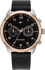 Tommy Hilfiger vyriškas laikrodis Patrick 1791786, juodas kaina ir informacija | Vyriški laikrodžiai | pigu.lt