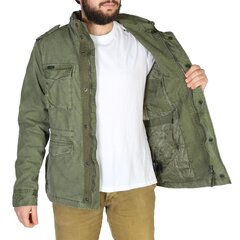 Striukė vyrams Superdry M5010351A 35113, chaki kaina ir informacija | Vyriškos striukės | pigu.lt