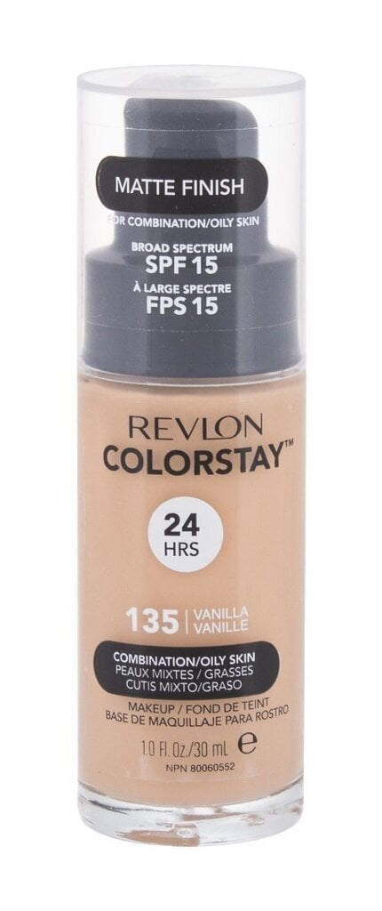 Makiažo pagrindas mišriai ir riebiai odai Revlon ColorStay™ Makeup SPF15 30 ml цена и информация | Makiažo pagrindai, pudros | pigu.lt