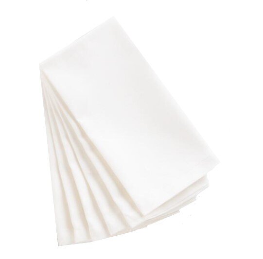 Atsparios dėmėms nesiglamžančios servetėlės RainBow® Teflon® DuPont paviršiumi, 20x20 cm, 6 vnt., baltos