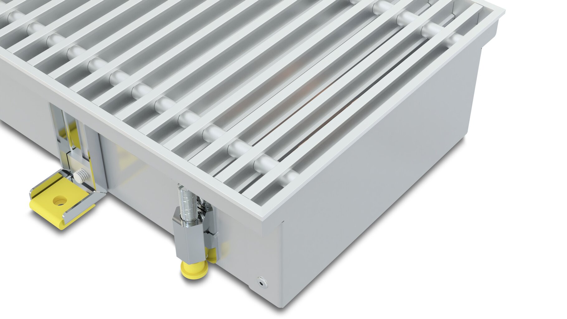 Įleidžiamas grindinis konvektorius KONVEKA FC 120-22-9 ALS su sidabro spalvos aliuminio grotelėmis kaina ir informacija | Radiatoriai, konvektoriai | pigu.lt