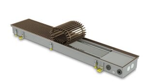 Įleidžiamas grindinis konvektorius KONVEKA FC 200-22-9 AL10 su rudos spalvos aliuminio grotelėmis цена и информация | Радиаторы отопления | pigu.lt