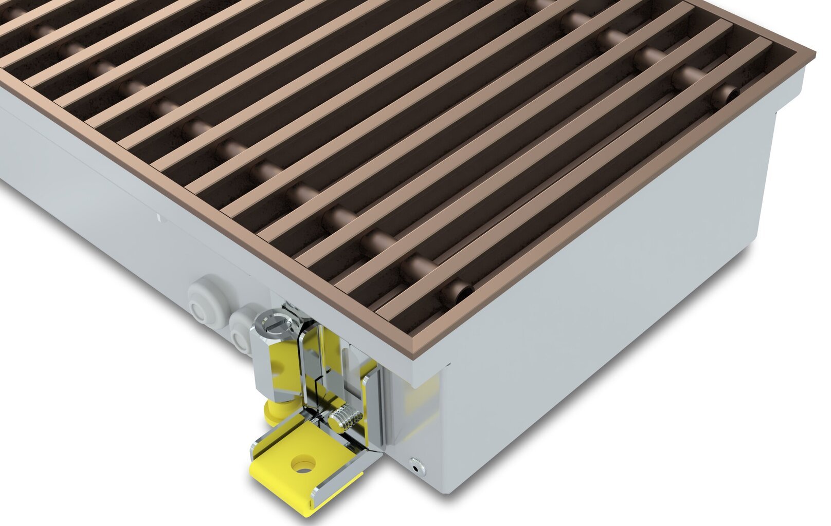 Įleidžiamas grindinis konvektorius su ventiliatoriumi KONVEKA FH4-H 300 AL10 su rudos spalvos aliuminio grotelėmis kaina ir informacija | Radiatoriai, konvektoriai | pigu.lt
