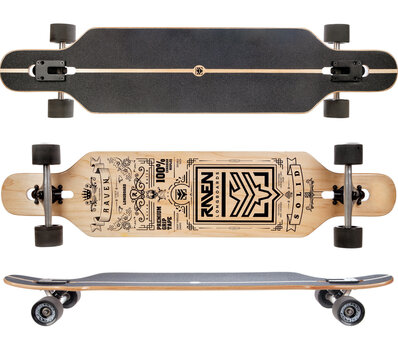 Riedlentė Longboard Raven Solid, 105 cm kaina ir informacija | Riedlentės | pigu.lt