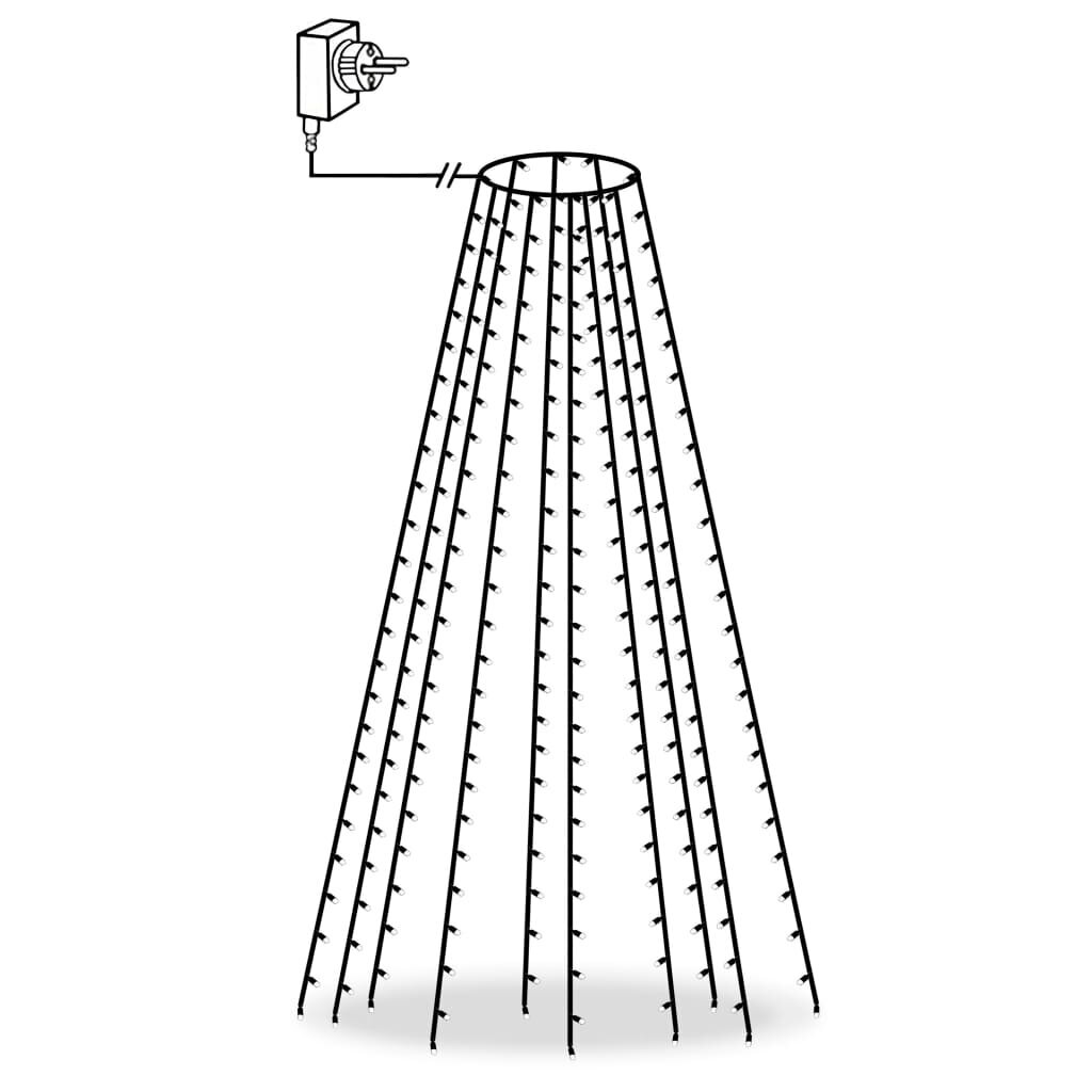 Kalėdinė girlianda eglutei-tinklas su 250 LED, 250cm, IP44 kaina ir informacija | Girliandos | pigu.lt