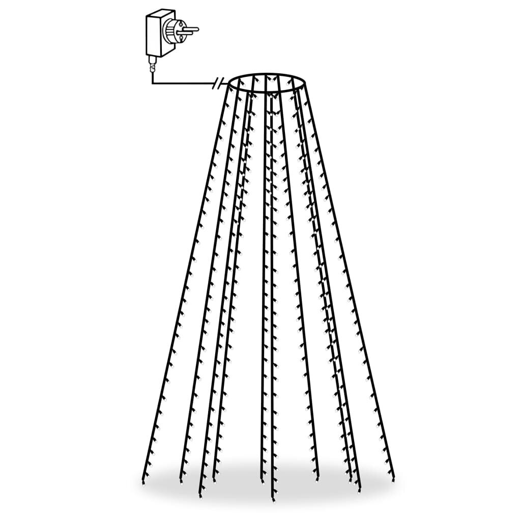 Kalėdinė girlianda eglutei-tinklas su 300 LED, 300cm, IP44 цена и информация | Girliandos | pigu.lt