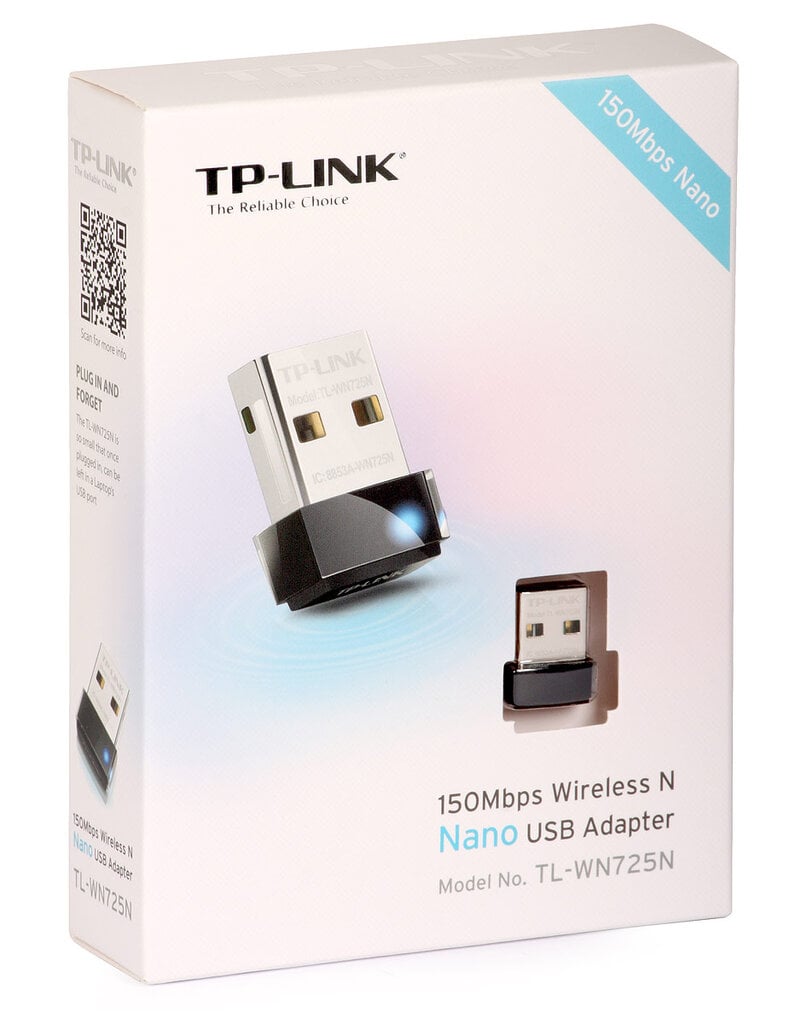 Bevielio tinklo adapteris TP-Link TL-WN725N, 802.11b/g/n, 150Mbps kaina ir informacija | Maršrutizatoriai (routeriai) | pigu.lt