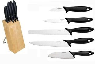 Комплект ножей FISKARS с подставкой, 5 шт. цена и информация | Fiskars Кухонные и столовые приборы | pigu.lt