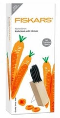 Комплект ножей FISKARS с подставкой, 5 шт. цена и информация | Fiskars Кухонные товары, товары для домашнего хозяйства | pigu.lt