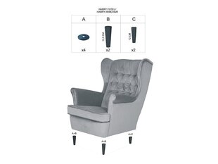 Кресло Signal Meble Harry, темно-синее цена и информация | Кресла в гостиную | pigu.lt