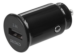 DELTACO 12/24 V USB, 2.4A kaina ir informacija | Krovikliai telefonams | pigu.lt