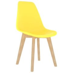 Valgomojo kėdės, 2vnt., geltonos spalvos, plastikas kaina ir informacija | Virtuvės ir valgomojo kėdės | pigu.lt