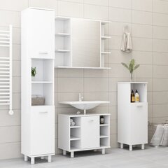 Vonios kambario baldų komplektas, 4 dalių, baltos spalvos kaina ir informacija | Vonios komplektai | pigu.lt