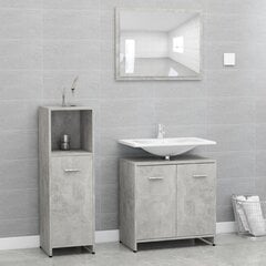 Комплект мебели для ванной, 3 части, серый цена и информация | Комплекты в ванную | pigu.lt