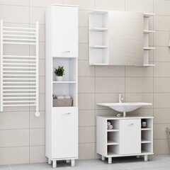 Vonios kambario baldų komplektas, 3 dalių, baltos spalvos kaina ir informacija | Vonios komplektai | pigu.lt