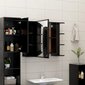 Vonios kambario baldų komplektas, 3 dalių, juodas kaina ir informacija | Vonios komplektai | pigu.lt