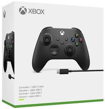 Xbox Wireless Controller-Black + USB C Cable kaina ir informacija | Žaidimų pultai | pigu.lt