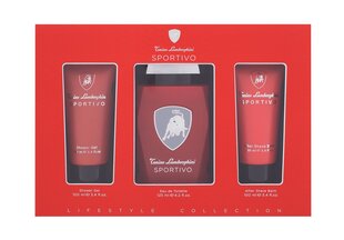 Rinkinys vyrams Tonino Lamborghini Sportivo: EDT vyrams 125 ml + dušo želė 100 ml + balzamas po skutimosi 100 ml kaina ir informacija | Kvepalai vyrams | pigu.lt